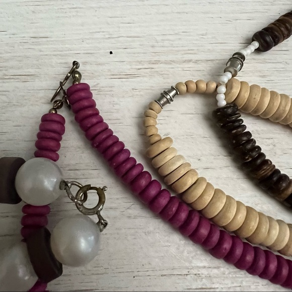Colorful Wooden Safari Ethnic Bohemian Vintage Necklace Assortment - Picture 10 of 11
